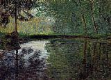 Pond Canvas Paintings - The Pond at Montgeron 1